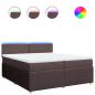 Preview: Boxspringbett mit Matratze Dunkelbraun 200x200 cm Stoff