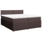 Preview: Boxspringbett mit Matratze Dunkelbraun 200x200 cm Stoff