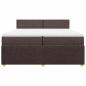 Preview: Boxspringbett mit Matratze Dunkelbraun 200x200 cm Stoff