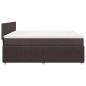 Preview: Boxspringbett mit Matratze Dunkelbraun 200x200 cm Stoff