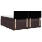 Preview: Boxspringbett mit Matratze Dunkelbraun 200x200 cm Stoff
