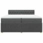 Preview: Boxspringbett mit Matratze Dunkelgrau 200x200 cm Stoff