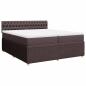 Preview: Boxspringbett mit Matratze Dunkelbraun 200x200 cm Stoff