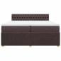 Preview: Boxspringbett mit Matratze Dunkelbraun 200x200 cm Stoff