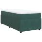 Preview: ARDEBO.de - Boxspringbett mit Matratze Dunkelgrün 90x190 cm Samt