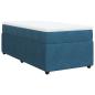Preview: Boxspringbett mit Matratze Dunkelblau 90x200 cm Samt