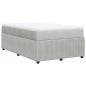 Preview: Boxspringbett mit Matratze Hellgrau 120x190 cm Samt