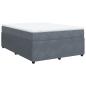 Preview: Boxspringbett mit Matratze Dunkelgrau 140x190 cm Samt