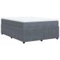 Preview: Boxspringbett mit Matratze Dunkelgrau 140x190 cm Samt