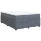 Preview: Boxspringbett mit Matratze Dunkelgrau 140x200 cm Samt