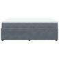 Preview: Boxspringbett mit Matratze Dunkelgrau 140x200 cm Samt