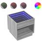 Preview: Nachttisch mit Infinity-LED Grau Sonoma 50x50x50 cm