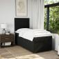 Preview: Boxspringbett mit Matratze Schwarz 80x200 cm Stoff