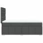 Preview: Boxspringbett mit Matratze Dunkelgrau 80x200 cm Stoff