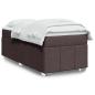 Preview: ARDEBO.de - Boxspringbett mit Matratze Dunkelbraun 80x200 cm Stoff