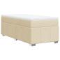 Preview: Boxspringbett mit Matratze Creme 80x200 cm Stoff