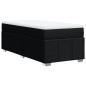 Preview: Boxspringbett mit Matratze Schwarz 90x200 cm Stoff