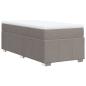 Preview: Boxspringbett mit Matratze Taupe 90x200 cm Stoff