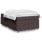 Preview: ARDEBO.de - Boxspringbett mit Matratze Dunkelbraun 120x190 cm Stoff