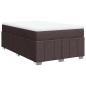 Preview: Boxspringbett mit Matratze Dunkelbraun 120x190 cm Stoff