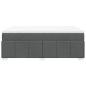 Preview: Boxspringbett mit Matratze Dunkelgrau 140x190 cm Stoff