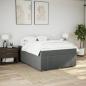 Preview: Boxspringbett mit Matratze Dunkelgrau 140x200 cm Stoff