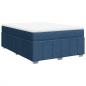 Preview: Boxspringbett mit Matratze Blau 160x200 cm Stoff