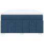 Preview: Boxspringbett mit Matratze Blau 160x200 cm Stoff