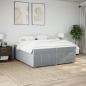 Preview: Boxspringbett mit Matratze Dunkelgrau 200x200 cm Stoff
