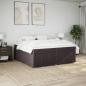 Preview: Boxspringbett mit Matratze Dunkelbraun 200x200 cm Stoff