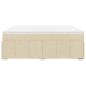 Preview: Boxspringbett mit Matratze Creme 200x200 cm Stoff