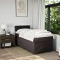 Preview: Boxspringbett mit Matratze Dunkelbraun 80x200 cm Stoff