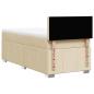 Preview: Boxspringbett mit Matratze Creme 90x190 cm Stoff
