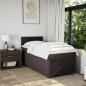Preview: Boxspringbett mit Matratze Dunkelbraun 100x200 cm Stoff
