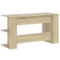 Preview: Schreibtisch Sonoma-Eiche 140x50x75 cm Holzwerkstoff