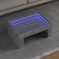 Preview: ARDEBO.de - Couchtisch mit Infinity-LED Betongrau 70x50x30 cm