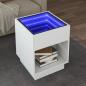 Preview: ARDEBO.de - Couchtisch mit Infinity-LED Weiß 40x40x50 cm