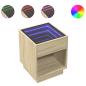 Preview: Couchtisch mit Infinity-LED Sonoma-Eiche 40x40x50 cm