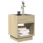 Preview: Couchtisch mit Infinity-LED Sonoma-Eiche 40x40x50 cm