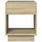 Preview: Couchtisch mit Infinity-LED Sonoma-Eiche 40x40x50 cm