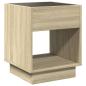 Preview: Couchtisch mit Infinity-LED Sonoma-Eiche 40x40x50 cm