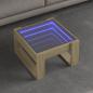Preview: ARDEBO.de - Couchtisch mit Infinity-LED Sonoma-Eiche 50x53x30 cm