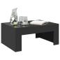 Preview: ARDEBO.de - Couchtisch mit Infinity-LED Schwarz 70x50x30 cm