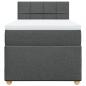 Preview: Boxspringbett mit Matratze Dunkelgrau Stoff