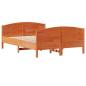 Preview: Massivholzbett ohne Matratze Wachsbraun 150x200 cm Kiefernholz