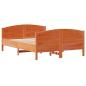 Preview: Massivholzbett ohne Matratze Wachsbraun 150x200 cm Kiefernholz