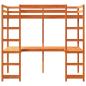 Preview: Hochbett ohne Matratze Wachsbraun 80x200 cm Massivholz Kiefer