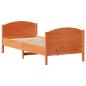 Preview: ARDEBO.de - Massivholzbett ohne Matratze Wachsbraun 90x200 Kiefernholz