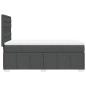 Preview: Boxspringbett mit Matratze Dunkelgrau 90x190 cm Stoff