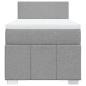 Preview: Boxspringbett mit Matratze Hellgrau 100x200 cm Stoff